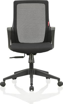 Featherlite Alpha Medium Back Fabric Office Arm Chair
