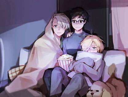 Katsuki Yuuri Viktor Nikiforov Yuri Plisetsky Yuri On Ice Matte Finish Poster B-335 Paper Print