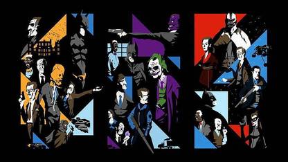 Batman Joker Scarecrow Character Two Face Movie Matte Finish Poster Paper Print