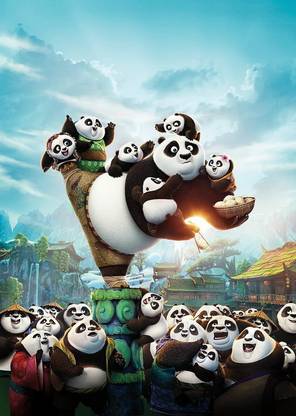 Kung Fu Panda 3 Animation Po Pandas Movie Matte Finish Poster Paper Print