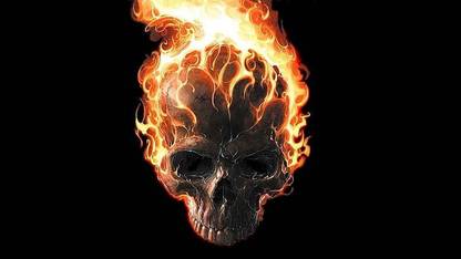Digital Art Black Background Minimalism Skull Movie Matte Finish Poster Paper Print