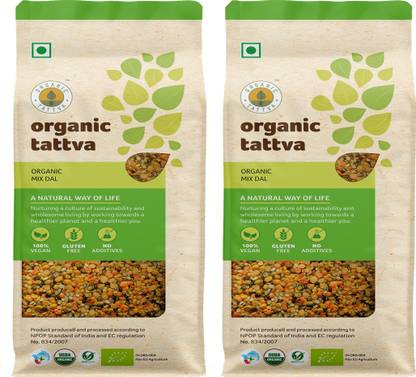 Organic Tattva Mix Dal (Split) (| 100% Vegan, Gluten Free and Unpolished | NO Additives and NO Preservatives |)