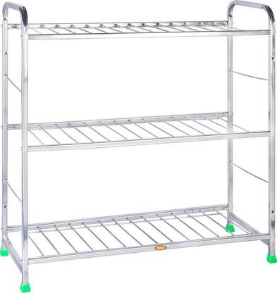 Patelraj Stainless Steel Book stand Metal Open Book Shelf