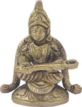 Kalarambh Bharat Haat Brass Annapurna Devi(2 x 0.8 x 2.5 inches) Decorative Showpiece  -  9.9 cm
