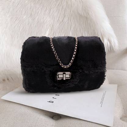 Wk Life WK- Ladies Fur Bag Sling Bag