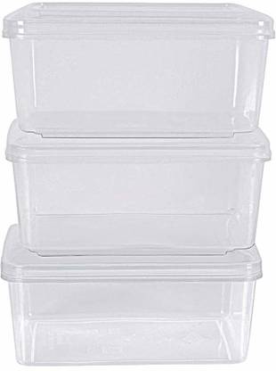 SHERAVALI Plastic Small Boxes with Lid For Multipurpose Use (PACK OF 3) Storage Box