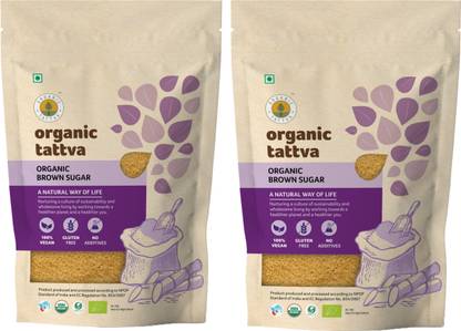 Organic Tattva ,Organic Brown Sugar | 100% Vegan, Gluten Free and NO Additives | Unrefined, Unprocessed Raw Sugar | Rich with Phosphorus, Calcium, Iron and Essential Nutrients | Sugar