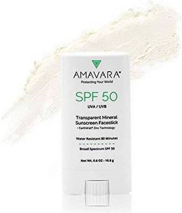 Amavara Sunscreen - SPF 50 SPF 50 Transparent Mineral Face Stick