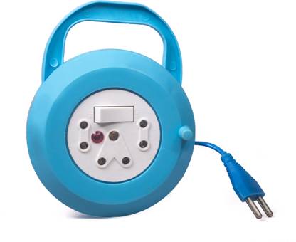 Pradipta's Heavy Duty Long Wire (4 Yards) Blue Electrical 2 Pin Flex Box / Extension Box / Extension Cord/ 3  Socket Extension Boards