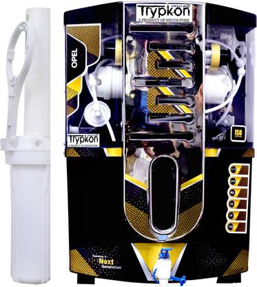 trypkon OPEL 2 COPPER 14 L RO + UV + UF + TDS Control + Alkaline + UV in Tank Water Purifier