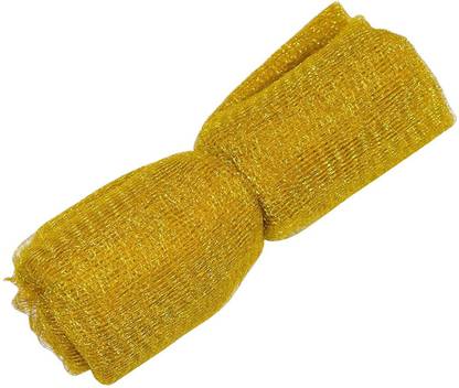 ASIAN HOBBY CRAFTS Flower Mesh Net for Bouquet, Gift Wrapping, Party Hall Decor, Golden (9 Yards)