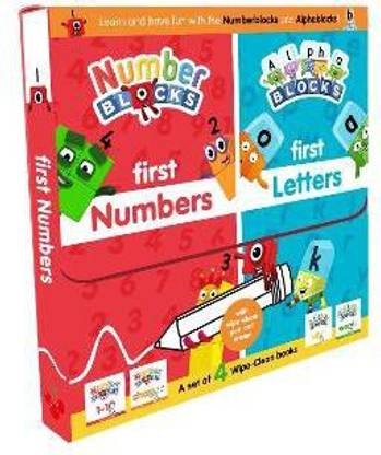 Numberblocks and Alphablocks: My First Numbers and Letters Set (4 wipe-clean books with pens included)