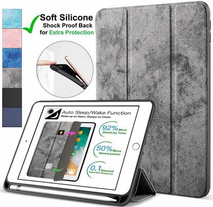 DuraSafe Cases Front & Back Case for iPad PRO 11 Inch 1st Gen 2018 [ A1980 A1934 A2013 A1979 ]Smart Cover with Pencil Pair Support