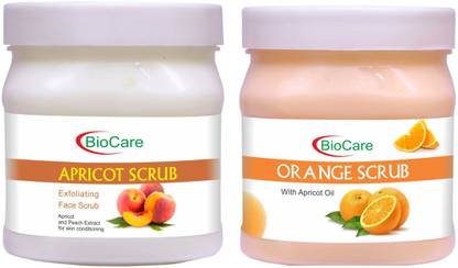 BIOCARE Apricot Scrub 500ml With Orange Scrub 500ml