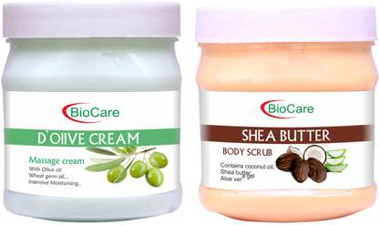 BIOCARE D Olive Cream 500ml With Boicare Shea Butter Scrub 500ml