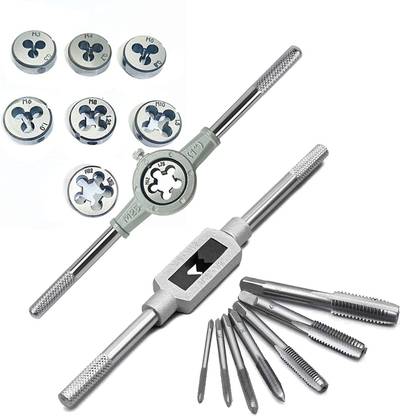atozshop11 16-Piece Metric Size Tap and Die Set | M3, M4, M5, M6, M8, M10, M12 Tap & Die Sets Metric Thread Creating and Repairing Tool Kit
