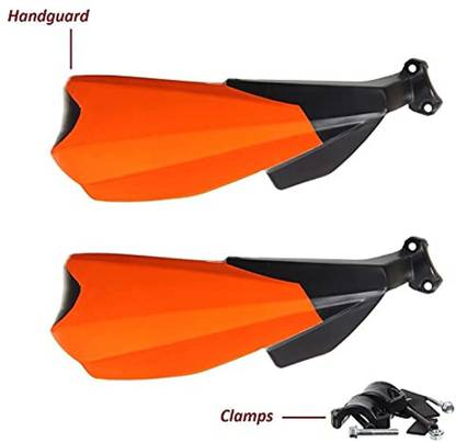 Sms traders Handle Guard Orange Clip-on Handle Bar