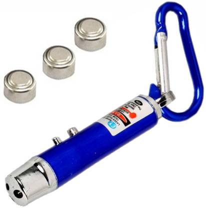 SPERO Emergency LED Light and Key Chain Hook 3 in 1 LED Flashlight Laser Pointer