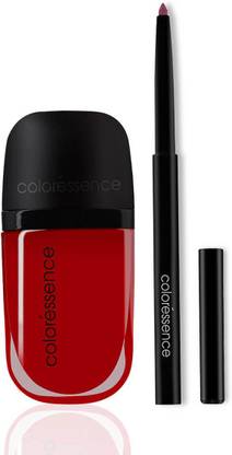 COLORESSENCE Intense Liquid Lip Color Matte Long Lasting Non Sticky Formula (Siren Red) - FREE Lip Liner