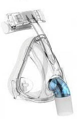 3S Adult Non-Invasive; Easy 2 Clean Full-Face Mask for Single Patient Use Meant for use with Single Limb BiPAP/CPAP machines only Non-Vented Oxygen Mask with Head Gear Reusable (Transparent, L, Pack of 1)