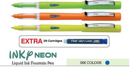 Flair inky neon fountain pen Clearance