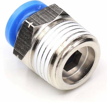 AKARI PNEUMATIC ONE TOUCH PUSH FITTING PU CONNECTOR - 8MM × 1/2" MALE THREAD Hose Connector