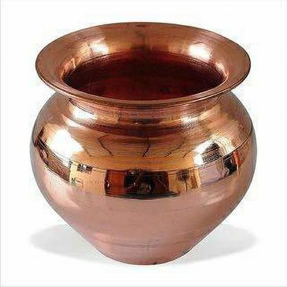 SIYAA SIYAA ;- Pooja Materials Set for Workship with Special Pooja Thali God Bell, and Lota Maded with Brass deep Set of 4 pcs (in pack of 1) Copper, Brass