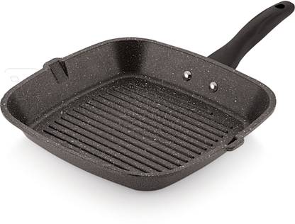 iVBOX ® Jumbo-Grill 270mm Spatter Non-Stick Hard-Stone Coating Grill Pan 27 cm diameter 3 L capacity