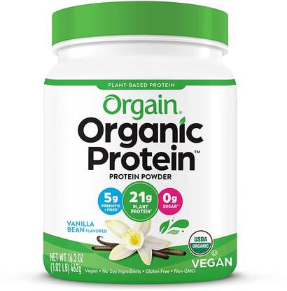 Orgain Organic Plant Based Protein Powder, Vanilla Bean - Vegan, Protein Shake