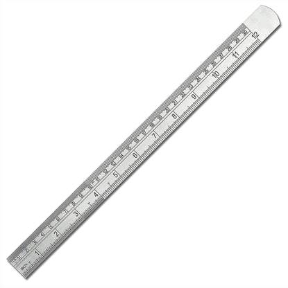 IKIS Stainless Steel Ruler 300mm | Permanent Etched Graduations | Imperial and Metric Ruler