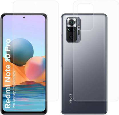 CASE CREATION Screen Guard for Xiaomi Redmi Note 10 Pro 6.67-Inch Full Edge to Coverage Front and Back Panel Protect