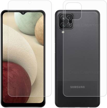 CASE CREATION Screen Guard for Samsung Galaxy A12 6.5-Inch Full Edge to Coverage Front and Back Panel Protect