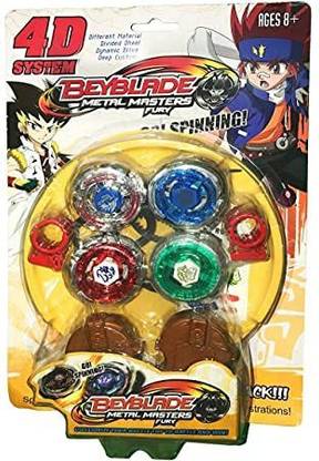Qbik System Battle Blade Metal Fighter Fury Battle Blade Stadium (Multicolor)(4 Beyblades)