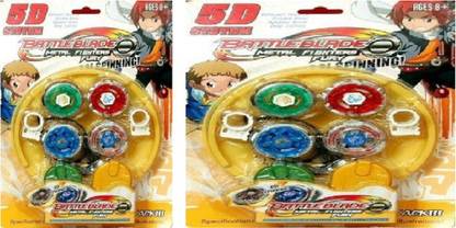 Qbik combo of two stadium beyblade Compatible Multi Special beyblates Combo Set (Multicolor)