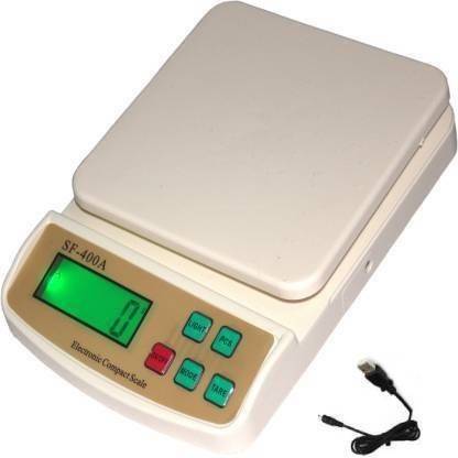 AJ HUB Digital 10kg x 1g Kitchen Scale Balance Multi-purpose weight measuring machine without Adapter(CHARGER) Weighing Scale