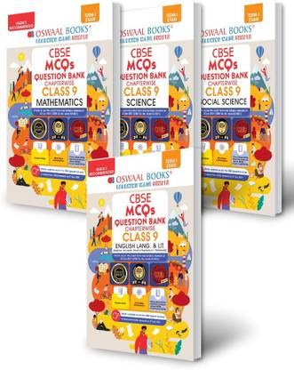 Oswaal CBSE MCQs Question Bank Chapterwise For Term-I, Class 9 Mathematics, Science, Social Science, English (With the largest MCQ Question Pool for 2021-22 Exam)