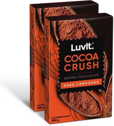 LuvIt Cocoa Crush Dark Compound Bar |Pack of 2| Bars
