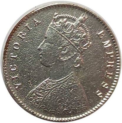 ANK HALF RUPEE INDIA 1878 VICTORIA EMPRESS SILVER Ancient Coin Collection
