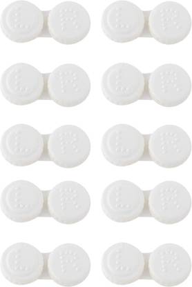 Gritfox Premium Quality Anti Bacteria Leak Proof Colour Contact Lens Case,Containers,Kit,Box Travel Lens Case Contact Lens Case Pack of 10