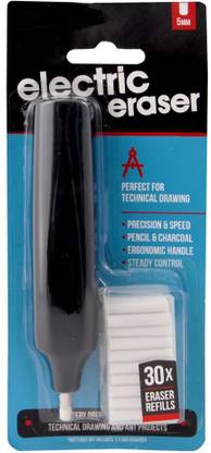 Levin Electric Eraser Kit with Additional Replaceable Rubbers Cordless Electric Eraser Cordless Electric Eraser