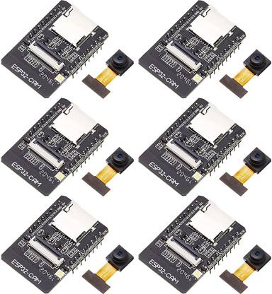Grahikum ESP32 CAM, ESP32 Camera, ESP32-CAM Camera Module, Development Board ESP32 with Camera Module for Low Power CPU (6 Piece) Electronic Components Electronic Hobby Kit