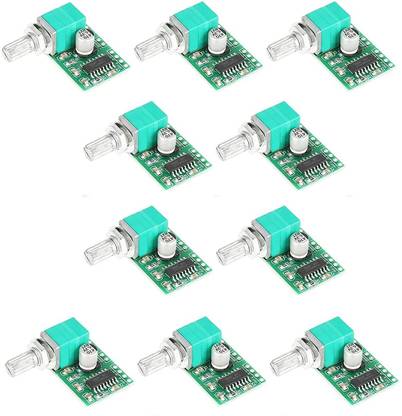 Scriptronics Mini PAM8403 DC 5V Power Audio Amplifier Board Digital Power Amp Module 2 Channel 3W+3W Volume Control with Potentiometer (Pack of 10) Electronic Components Electronic Hobby Kit
