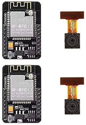 Grahikum ESP32 CAM, ESP32 Camera, ESP32-CAM Camera Module, Development Board ESP32 with Camera Module for Low Power CPU (2 Piece) Electronic Components Electronic Hobby Kit