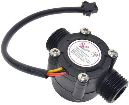 Grahikum YF-S201 Water Flow Sensor | YFS201 Water Flowmeter | YFS201 Water Sensor | Hall Effect Water Flow Sensor Electronic Components Electronic Hobby Kit