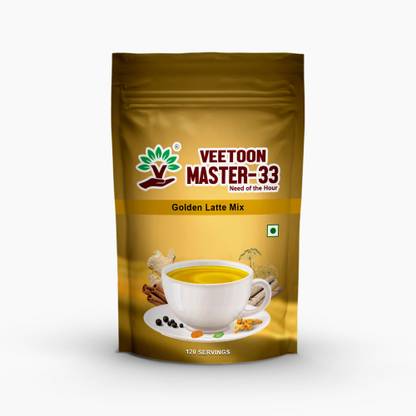 VEETOON MASTER-33 Golden Latte Milk Mix - Pack of 1 Energy Drink