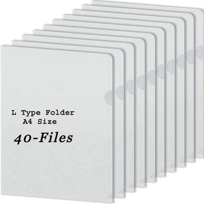 Ashna Collections L Folder File A4 Size Transparent Clear Documents Holder Paper Holders Organizer