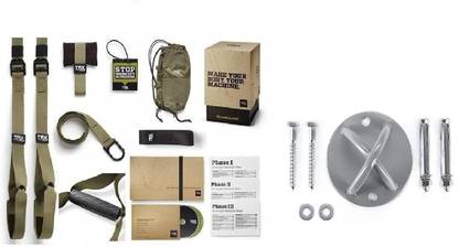Klapp Unisex Suspension TRX Trainer Kit+Free TRX-X Mount Suspension Trainer Home Gym Set Fitness Band