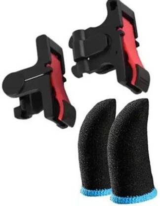 menaso super Portable L1R1 Shooter Controller PUBG D9 Trigger with PubG Mobile Finger Sleeve PubG Thumb Sleeve  Gaming Accessory Kit