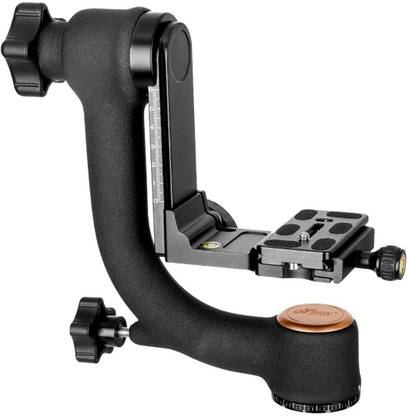 Hiffin Metal 360 Degree Panoramic Gimbal Tripod Head with Arca-Swiss Standard 1/4'' Quick Release Plate Single Gimbal for Camera