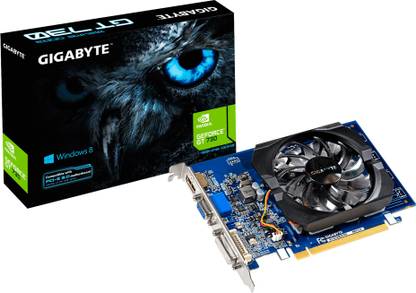 GIGABYTE GeForce GT 730 DDR3 2 GB NVIDIA Chipset 64 bit 1601 MHz Graphics Card